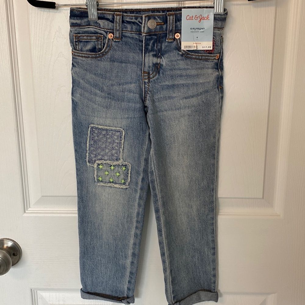 NWT- Cat & Jack- girls girlfriend jeans- Size 4